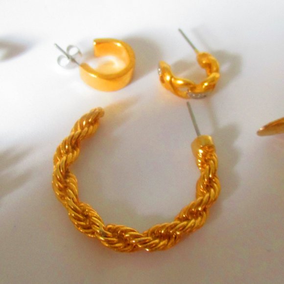 Lot of 12 Pieces Assorted Vintage 1980s Jewelry Crafting Jewelry Making - Picture 4 of 10